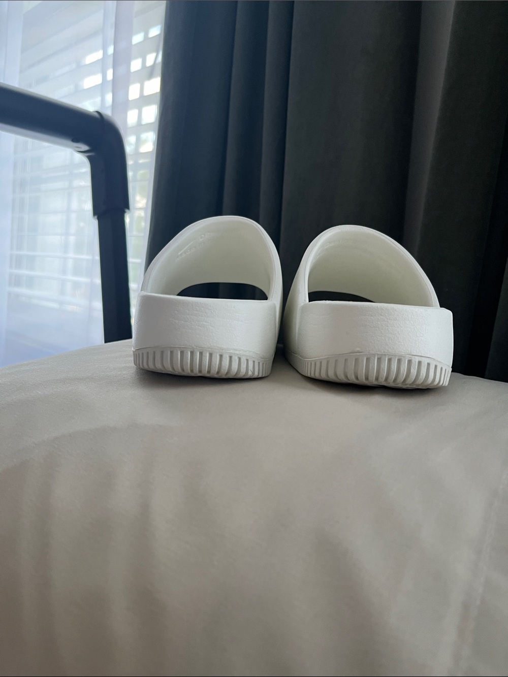 Nike All-White Slide Sandals - Embossed Swoosh - Picture 4 of 4
